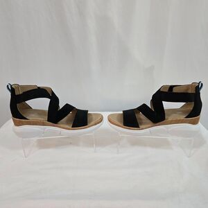 Dr. Scholls Hendrix Sandals Women's 8.5 Black Leather Original Collection NEW